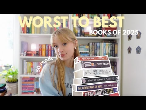 Ranking the 50 books I've read in 2025 from WORST to BEST