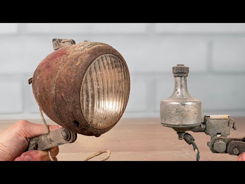 Rusty 1940's Bicycle Dynamo Lamp Restoration