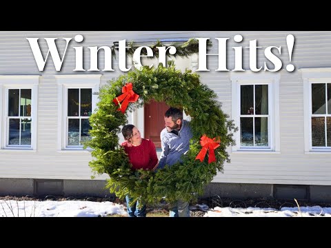 Winter Arrives at Our Remote Farmhouse in Maine