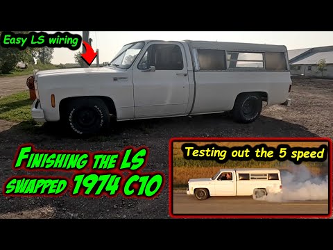 LS swapped 5speed 74 Chevy C10 FIRST DRIVE !