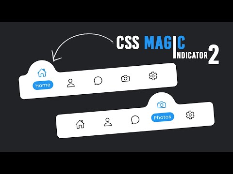 Magic Navigation Menu Indicator using Html CSS & Javascript | Curve Outside Effects 02