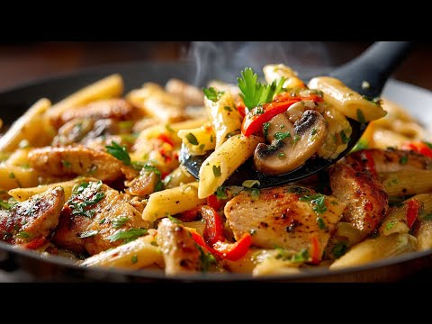 ¡Pasta increíblemente deliciosa en 15 minutos! Una cena sencilla y deliciosa.