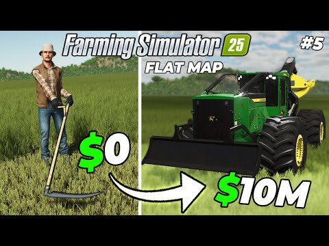 I survived 25 years on the Flat Map with $0! - Farming Simulator 25