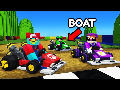 I Made Mario Kart In Survival Minecraft!