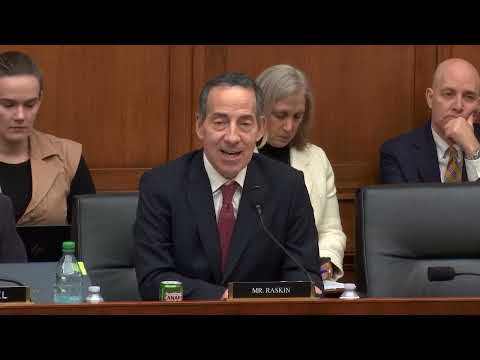 Ranking Member Jamie Raskin delivers opening remarks