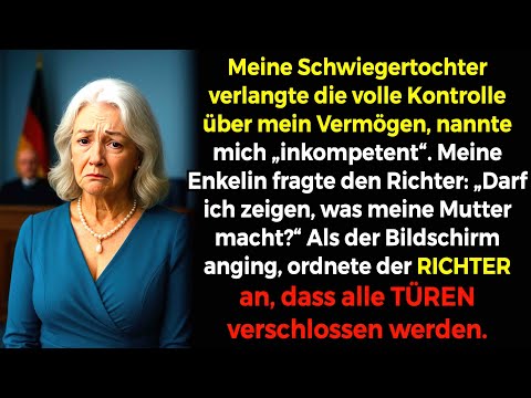 Im Gericht lachte meine Schwiegertochter, als sie mir ALLES nahm. Dann begann meine Enkelin (8) zu…