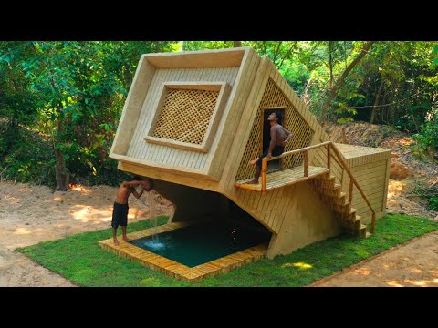 100 Days Building A Modern Two-Story Millionaire House With Decoration Swimming Pool