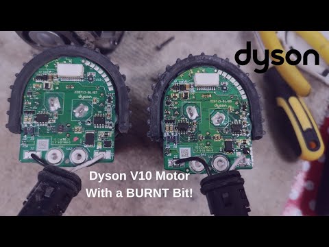A Dyson V10 Digital Motor that has been on fire...