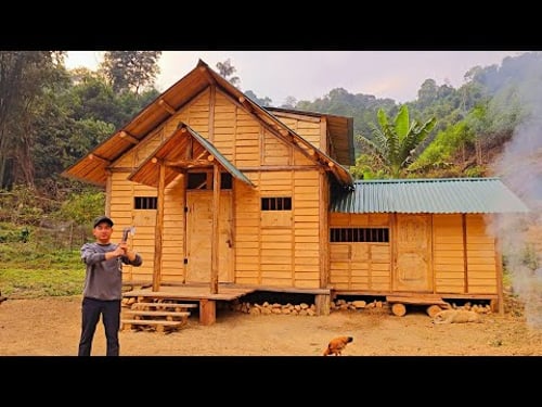 The Man Builds Their Dream cabin | 1-Year Timelapse!