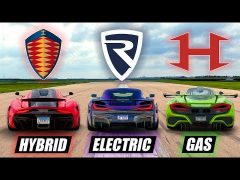 DRAG RACE - Hennessey F5 v Rimac Nevera v Koenigsegg Regera!