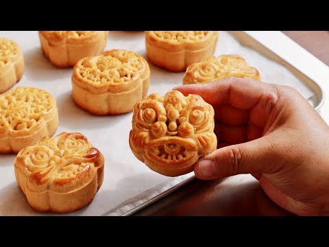 僅用蛋糕材料製作❗️最簡單的月餅食譜,驚喜的結果!8年做了無數次,大家都稱讚【阿栗食譜349】