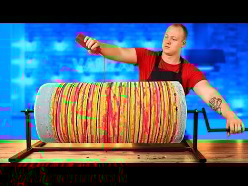 Repeat Amazing Street Food / Natural Fruit Ice Cream Roller Сoaster / Nachos VANZAI