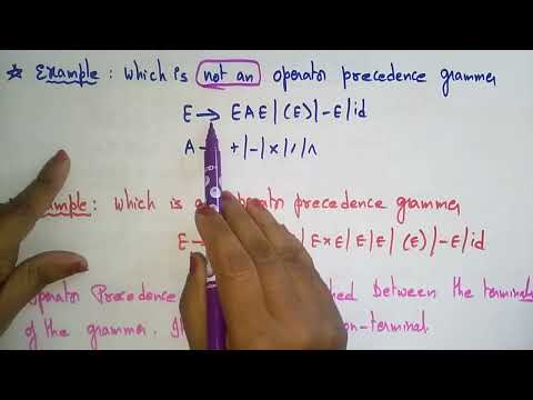 Operator Precedence Parser | CD | Compiler Design | Lec-08 | Bhanu Priya