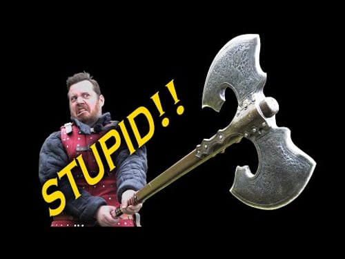 The double edged axe is STUPID! - Pop-culture weapons analysed