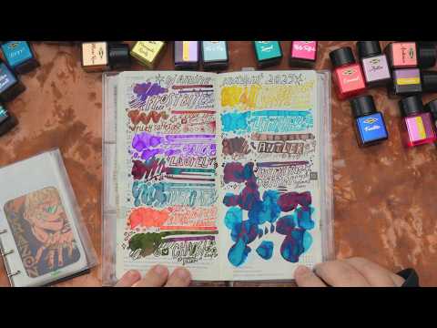 diamine inkvent 2025 - stats, what i liked & didnt like & swatch comparisons