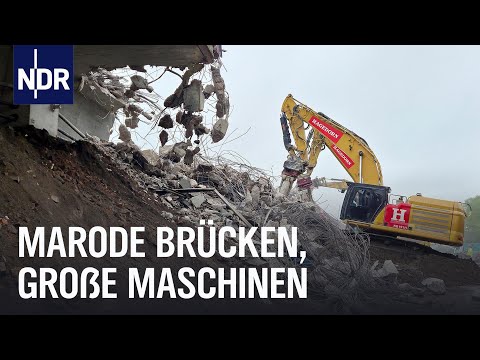 Abbrucharbeiten mit Bagger und Kran in Niedersachsen | Die Nordreportage | NDR Doku