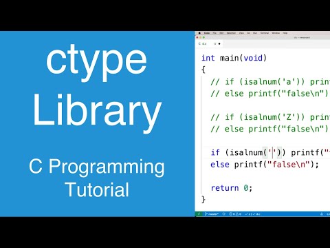 ctype Library | C Programming Tutorial