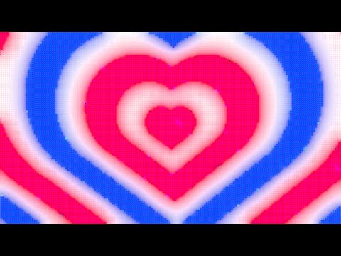 White, Pink and Blue Y2k Neon LED Lights Heart Background || 1 Hour Looped HD