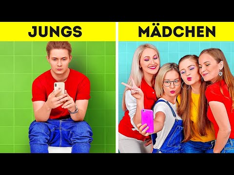 JUNGS vs MÄDCHEN || Lustige Unterschiede, die du nachempfinden kannst von 123 GO! BOYS