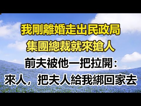 我剛離婚走出民政局,集團總裁就來搶人,前夫被他一把拉開:,來人,把夫人給我綁回家去。#幸福敲門 #為人處世 #生活經驗 #情感故事