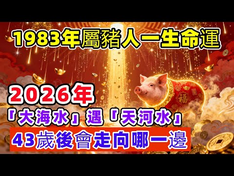 1983年屬豬人一生命運!2026年「大海水」遇「天河水」43歲後會走向哪一邊 |老李說運勢 #生肖豬 #屬豬人 #1983年生 #2026年運勢 #2026生肖運程 #馬年 #丙午年 #好運生肖