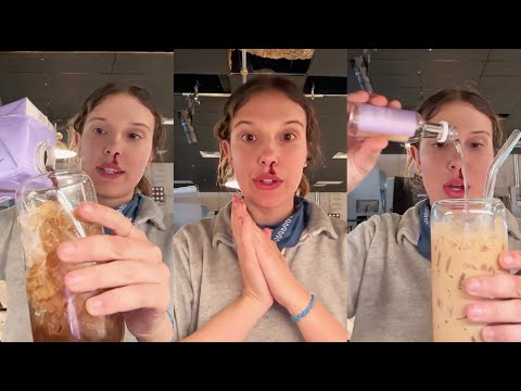 Millie Bobby Brown Makes an Iced Coffee Behind the Scenes of Stranger Things 5 - Exclusive Footage