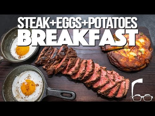 THE BEST STEAK + EGGS + POTATOES BREAKFAST | SAM THE COOKING GUY