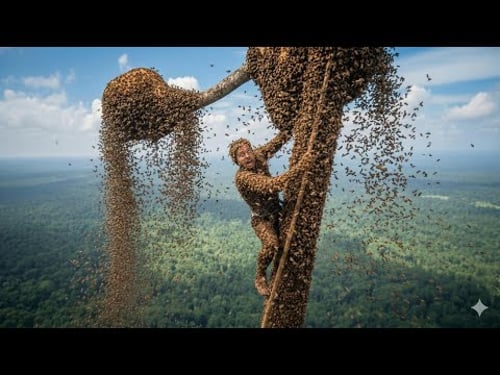 Furious Jungle Bees Attack During Terrifying Honey Hunt