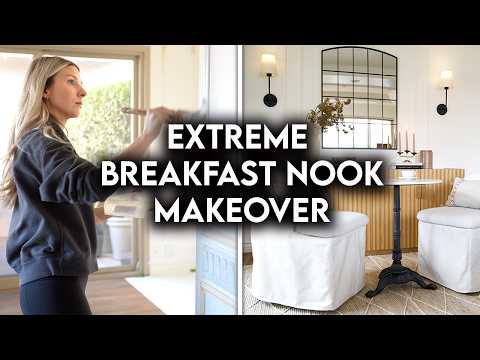 EXTREME BREAKFAST NOOK MAKEOVER | DIY PICTURE FRAME MOLDING