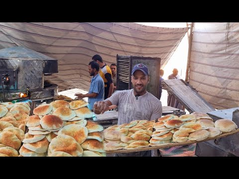 العيش الشامي الابيض❗️بتاع سندوتشات الفول والطعمية طري جدا ومش مكلف وناحج ١٠٠× ١٠٠ وسر صنعة الخباز 🤔