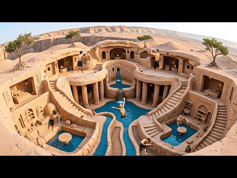 150 Days: CARVING a Luxury Home into a DEADLY Cliffside (Primitive Survival Tools)