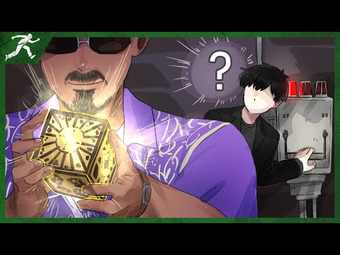 At the door, the team member started solving the cube...