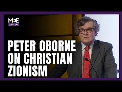 Peter Oborne discusses Christian Zionism at Jordan conference