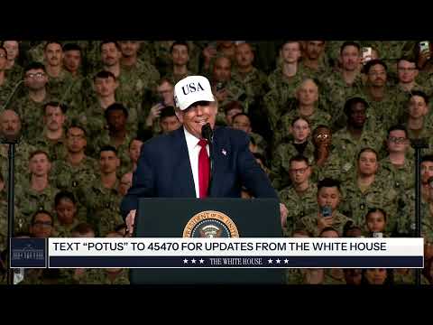 President Trump Participates in a Troop Visit and Remarks on the USS George Washington