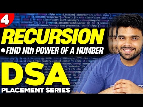Ep4 - Find Nth power of a number using recursion | DSA series | Code available in description
