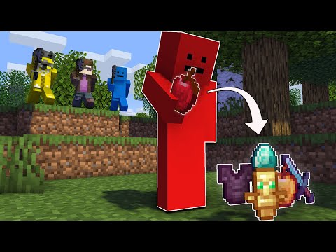 Minecraft Manhunt, but Apples drop OP LOOT