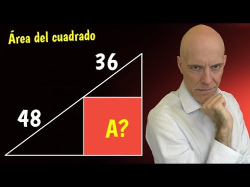 Problema viral de geometría | El área del cuadrado inscrito en el triángulo🧐