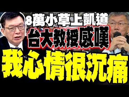 8萬小草上凱道! 台大教授看柯文哲心緒複雜:搞政治竟落得這般田地 這不是我引以為傲的台灣