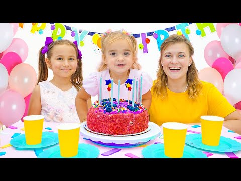 Alice arrives at her friend's birthday party.