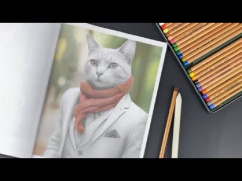 Yes, it’s a cat in a suit (Live Coloring)