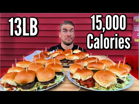 WORLDS BIGGEST BURGER SLIDER CHALLENGE | Cheeseburger, Beef Rib, Fried Chicken | Man Vs Food