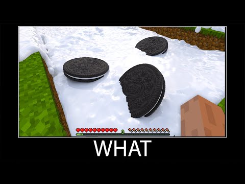 Minecraft wait what meme part 387 realistic minecraft milk and oreo