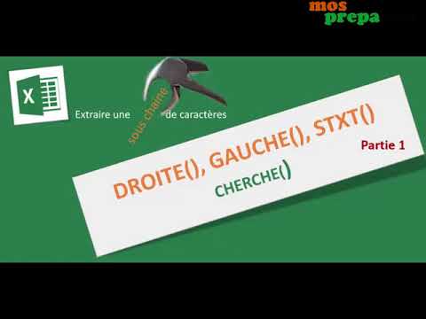 Excel : Extraire des sous-chaines de caractères