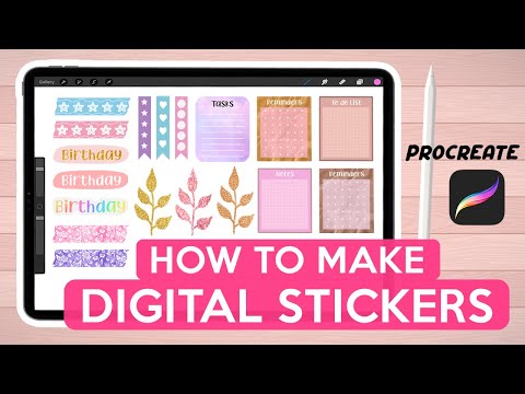 How to make digital stickers on your iPad | Procreate Tutorial | Digital Planning