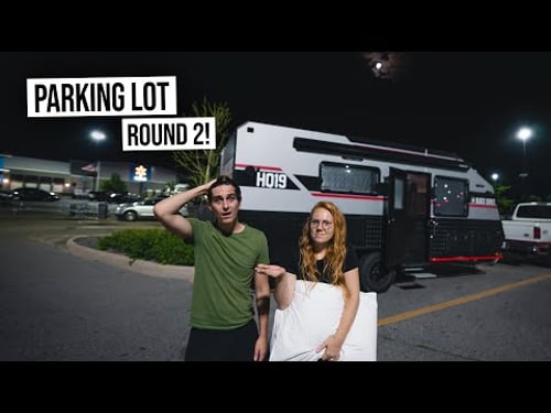 Overnight RV Camping at a WALMART Parking Lot! - Super Sketchy π