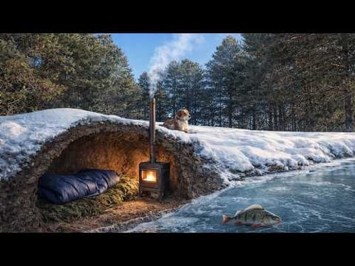 I found a dugout and survived the bitter cold | Camping and fishing