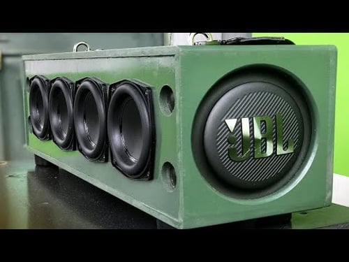 DIY Bluetooth Speaker The BoomBox IV ( From old broken speakers) - EXTREME BASS TEST 100% LFM