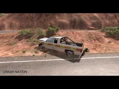 BeamNG Drive Spike Strip crashes 1