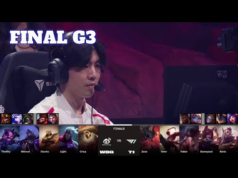 WBG vs T1 - Game 3 | Grand Finals LoL Worlds 2023 | T1 vs Weibo Gaming - G3 full