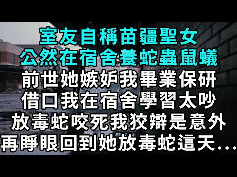 室友自稱苗疆聖女,公然在宿舍養蛇蟲鼠蟻。前世她嫉妒我畢業保研,藉口我在宿舍學習太吵,放毒蛇咬死我還狡辯是意外,再睜眼,我回到她放毒蛇這天。